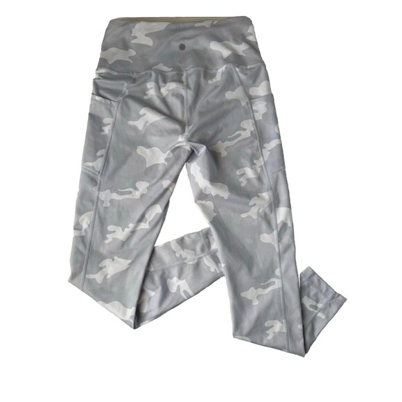 Yogalicious Lux Camo Gray Leggings Side Pocket Size Small - Picture 2 of 12